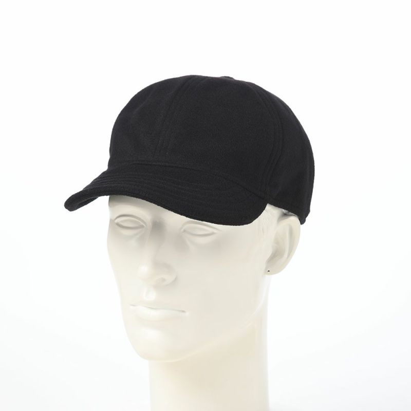 ボルサリーノのキャップ Baseball Cap Rock Cashmere（ベースボールキャップ ロック カシミア） B95006 ブラック