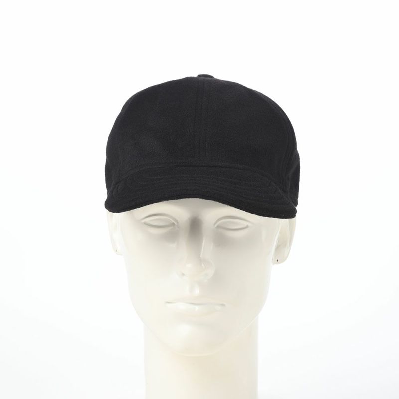 ボルサリーノのキャップ Baseball Cap Rock Cashmere（ベースボールキャップ ロック カシミア） B95006 ブラック