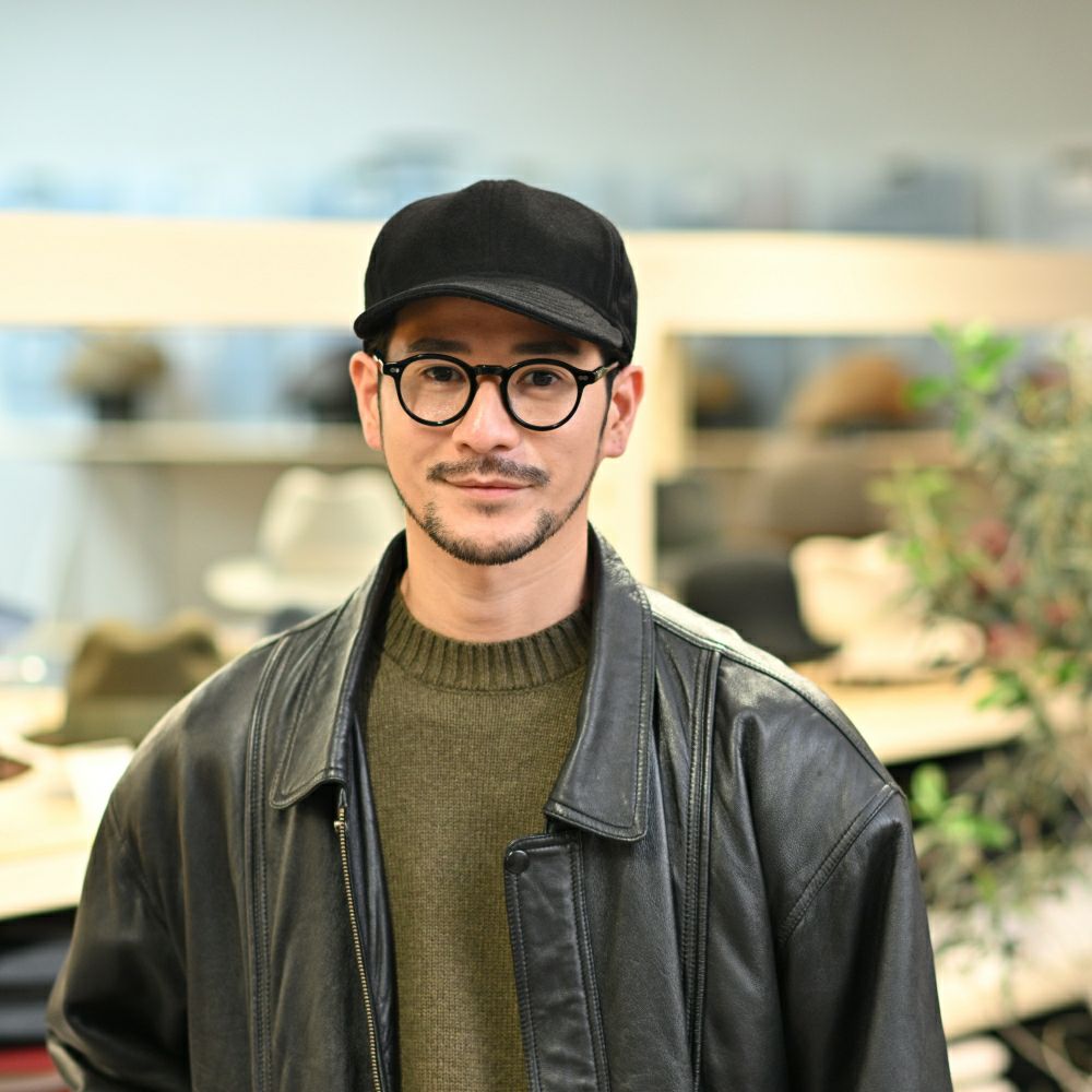 ボルサリーノのキャップ Baseball Cap Rock Cashmere（ベースボールキャップ ロック カシミア） B95006 ブラック