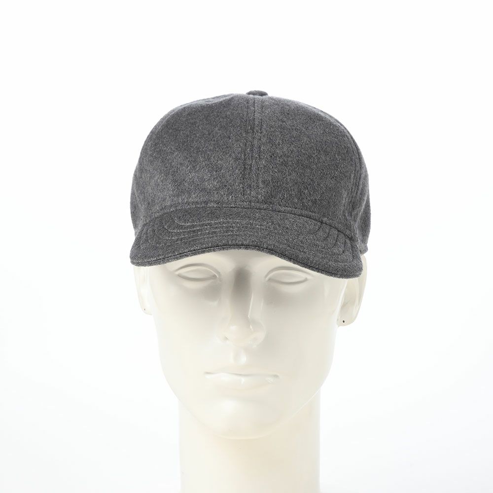 ボルサリーノのキャップ Baseball Cap Rock Cashmere（ベースボールキャップ ロック カシミア） B95006 グレー