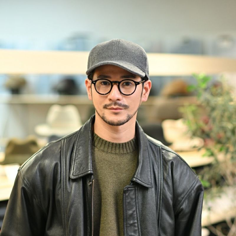 ボルサリーノのキャップ Baseball Cap Rock Cashmere（ベースボールキャップ ロック カシミア） B95006 グレー