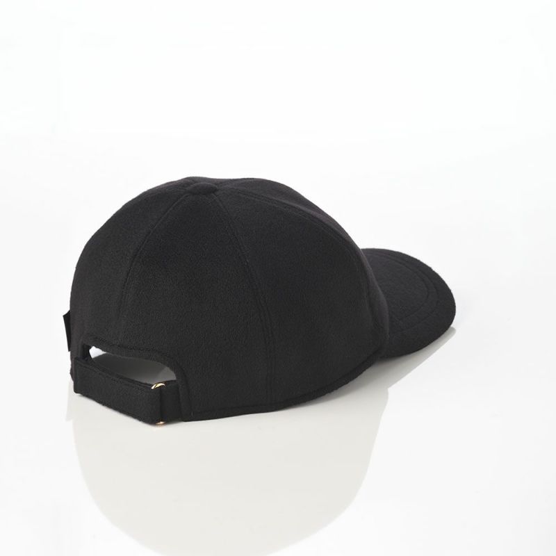 ボルサリーノのキャップ Baseball Cap Hiker Cashmere（ベースボールキャップ ハイカー カシミア） B95174 ブラック