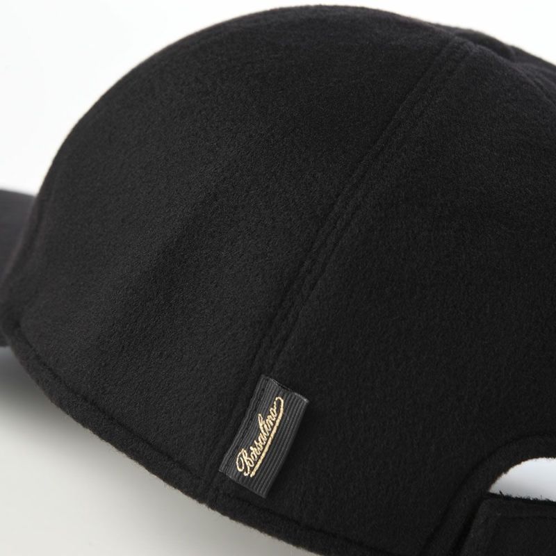 ボルサリーノのキャップ Baseball Cap Hiker Cashmere（ベースボールキャップ ハイカー カシミア） B95174 ブラック