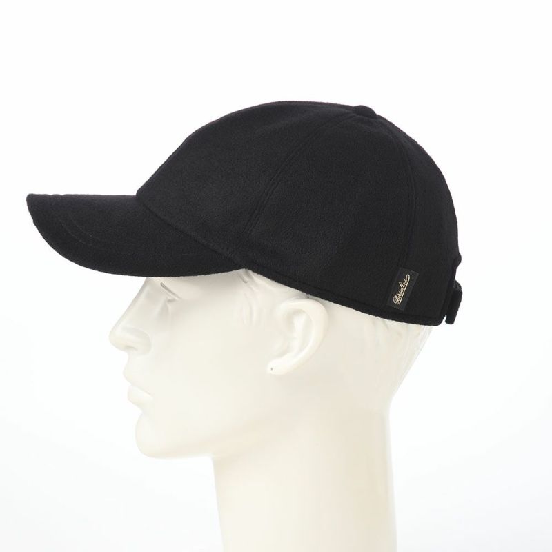 ボルサリーノのキャップ Baseball Cap Hiker Cashmere（ベースボールキャップ ハイカー カシミア） B95174 ブラック