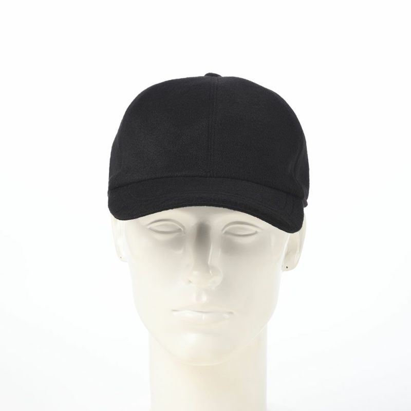 ボルサリーノのキャップ Baseball Cap Hiker Cashmere（ベースボールキャップ ハイカー カシミア） B95174 ブラック