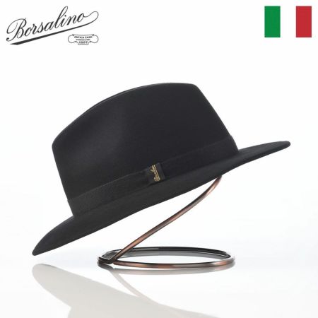 ボルサリーノのフェルトハット Country Cashmere Hatband（カントリー カシミヤハットバンド） 540007 ブラック