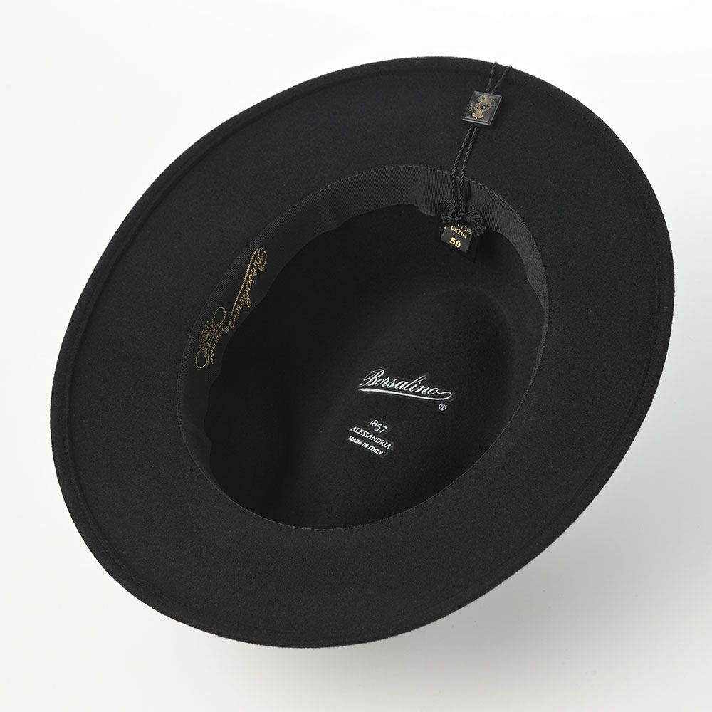 ボルサリーノのフェルトハット Country Cashmere Hatband（カントリー カシミヤハットバンド） 540007 ブラック
