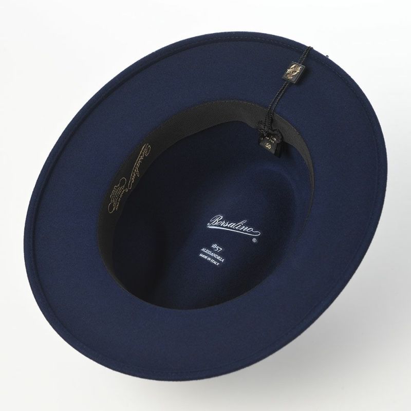 ボルサリーノのフェルトハット Country Cashmere Hatband（カントリー カシミヤハットバンド） 540007 ネイビー