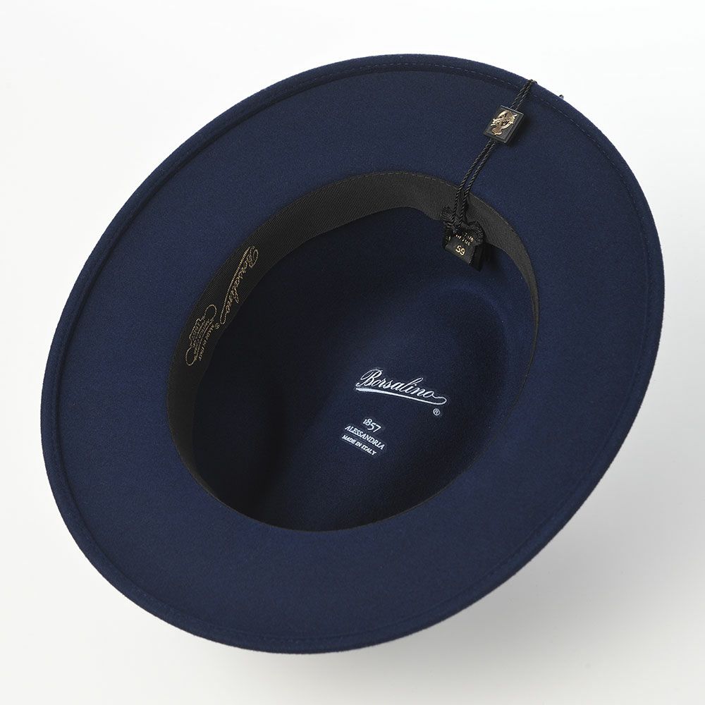 ボルサリーノのフェルトハット Country Cashmere Hatband（カントリー カシミヤハットバンド） 540007 ネイビー