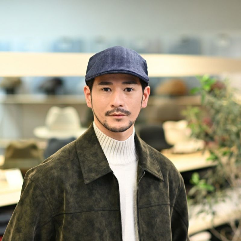 ボルサリーノのハンチング Hunting Parigi  Micro Houndstooth（ハンチング パリギ マイクロハウンドトゥース） B12182 ブルー