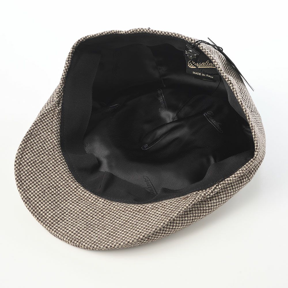 ボルサリーノのハンチング Hunting Parigi  Micro Houndstooth（ハンチング パリギ マイクロハウンドトゥース） B12182 ブラウン