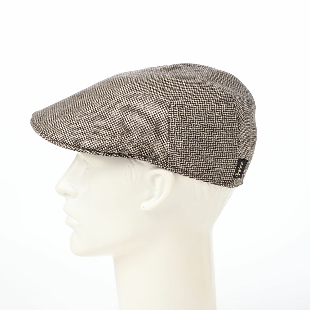 ボルサリーノのハンチング Hunting Parigi  Micro Houndstooth（ハンチング パリギ マイクロハウンドトゥース） B12182 ブラウン