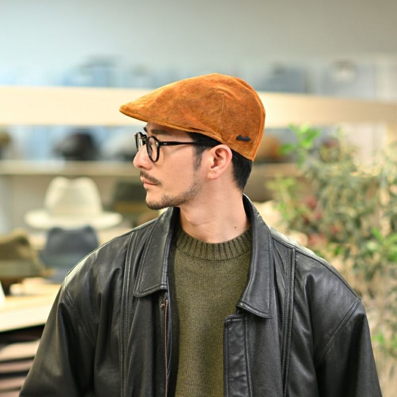 ボルサリーノのハンチング Hunting Parigi Velvet（ハンチング パリギ ベルベット） B12182 マスタード