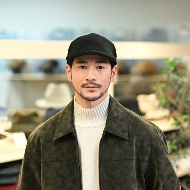 ボルサリーノのハンチング Hunting Parigi Solid Cashmere（ハンチング パリギ ソリッドカシミア） B12182 ブラック