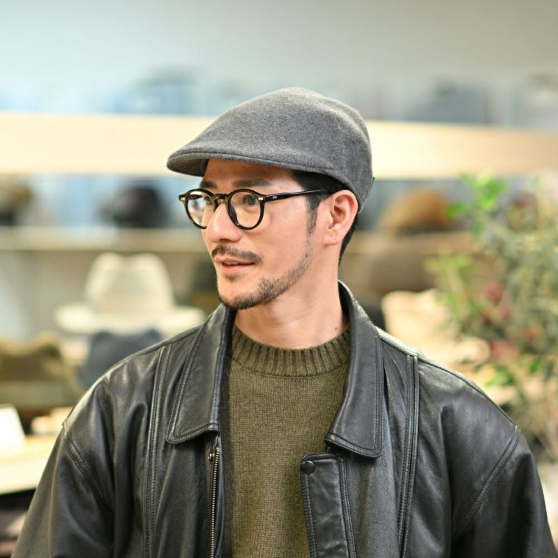 ボルサリーノのハンチング Hunting Parigi Solid Cashmere（ハンチング パリギ ソリッドカシミア） B12182 グレー