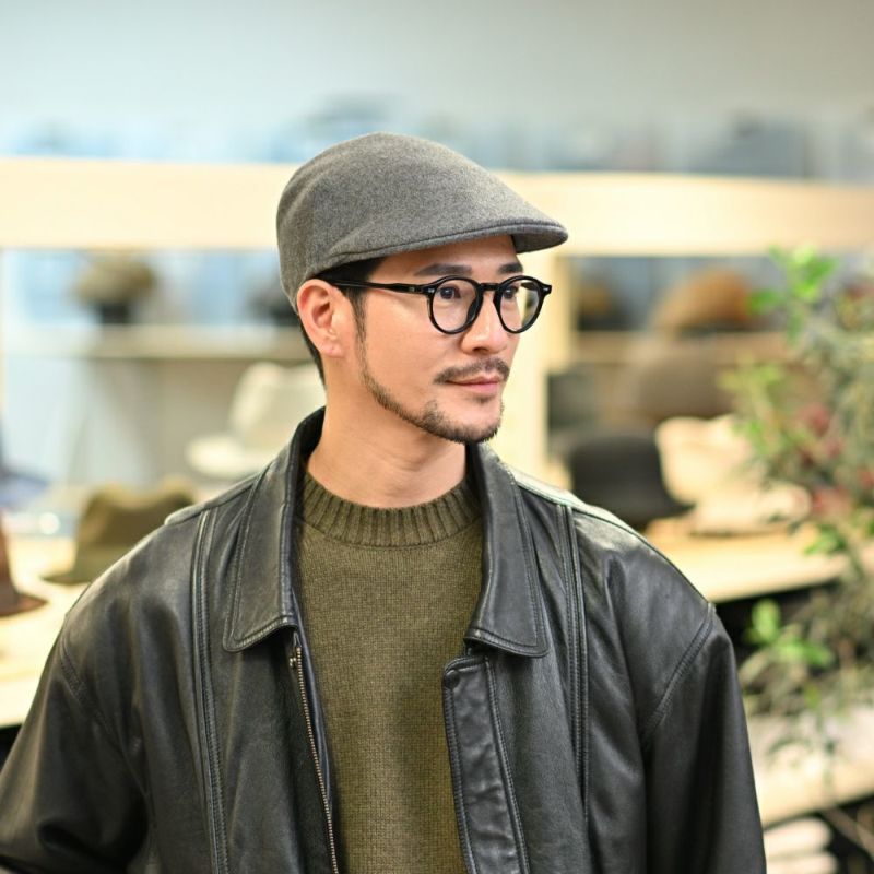 ボルサリーノのハンチング Hunting Parigi Solid Cashmere（ハンチング パリギ ソリッドカシミア） B12182 グレー