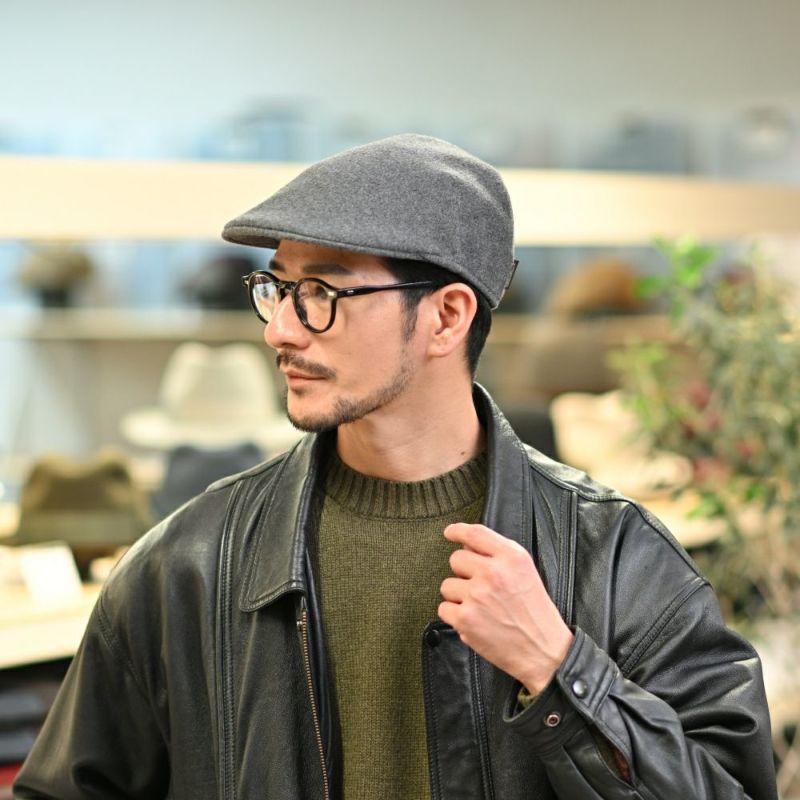 ボルサリーノのハンチング Hunting Parigi Solid Cashmere（ハンチング パリギ ソリッドカシミア） B12182 グレー