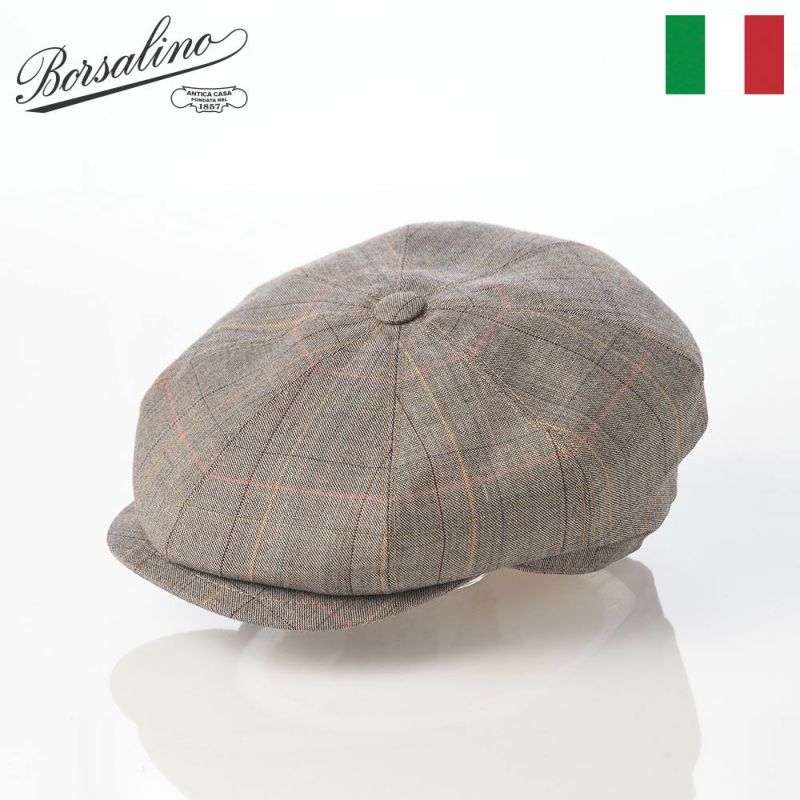 ボルサリーノのハンチング Hunting Cesare Wool Check（ハンチング チェーザレ ウール チェック） B15120 ブラウン