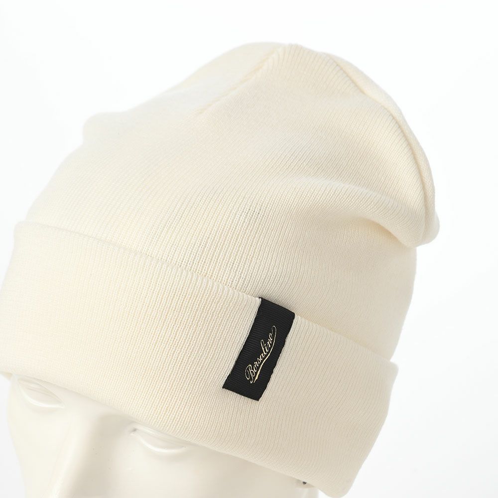 ボルサリーノのニット帽 Virgin Wool Beanie（バージーンウール ビーニー） 130356 クリーム