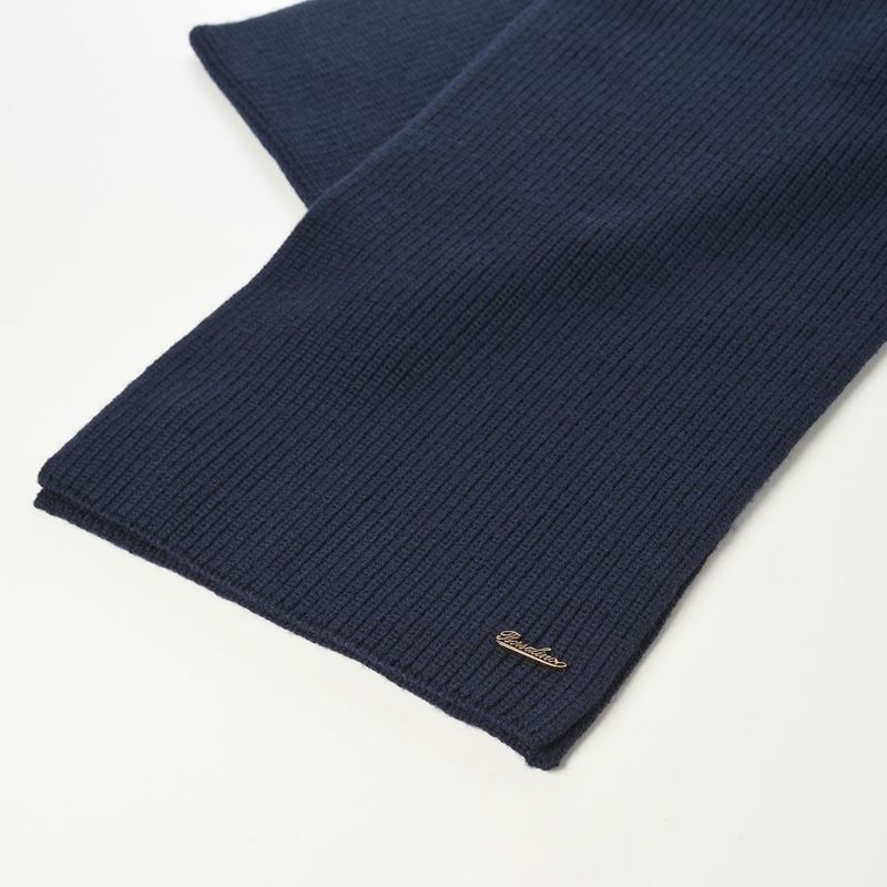 ボルサリーノのニット帽 Virgin Wool Beanie & Scarf（バージンウール ビーニー & スカーフ） 13009W ネイビー