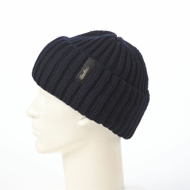 ボルサリーノのニット帽 Bell Rib Knit Beanie（ベル リブニット ビーニー） 130368 ダークネイビー