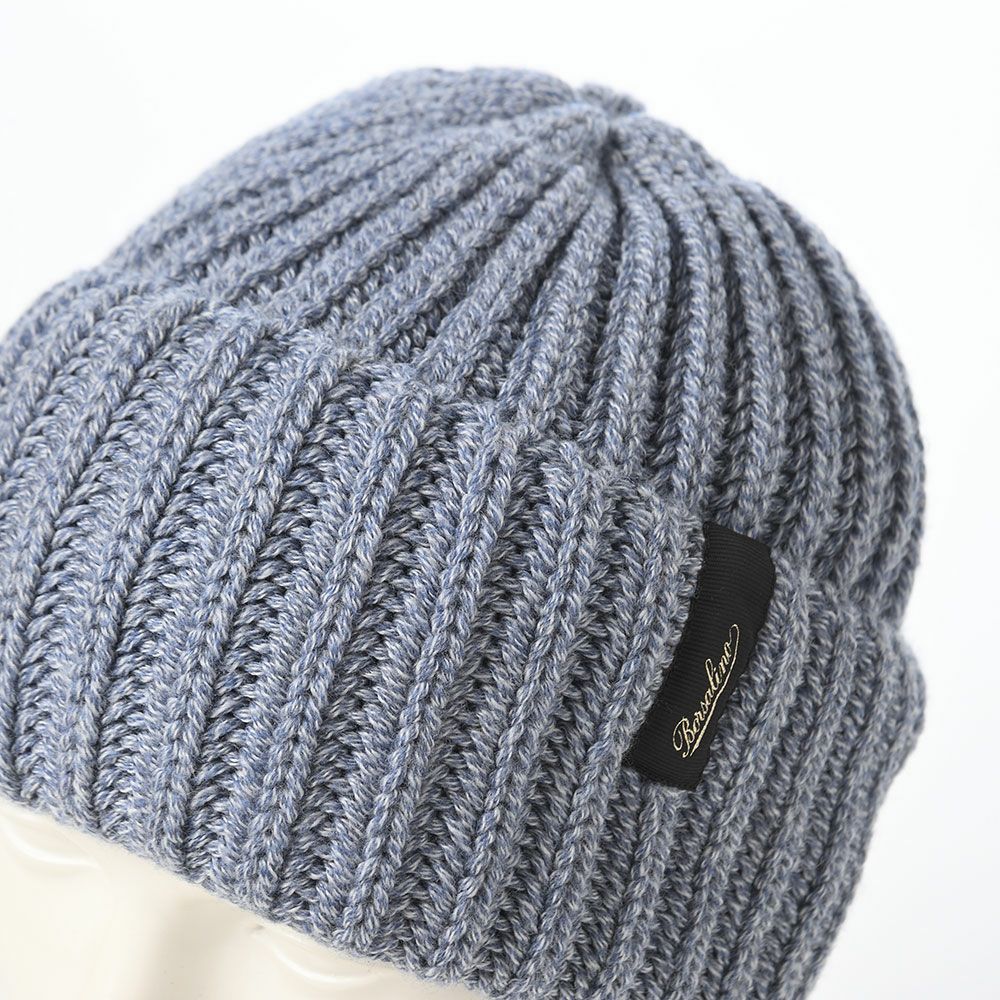 ボルサリーノのニット帽 Bell Rib Knit Beanie（ベル リブニット ビーニー） 130368 デニム