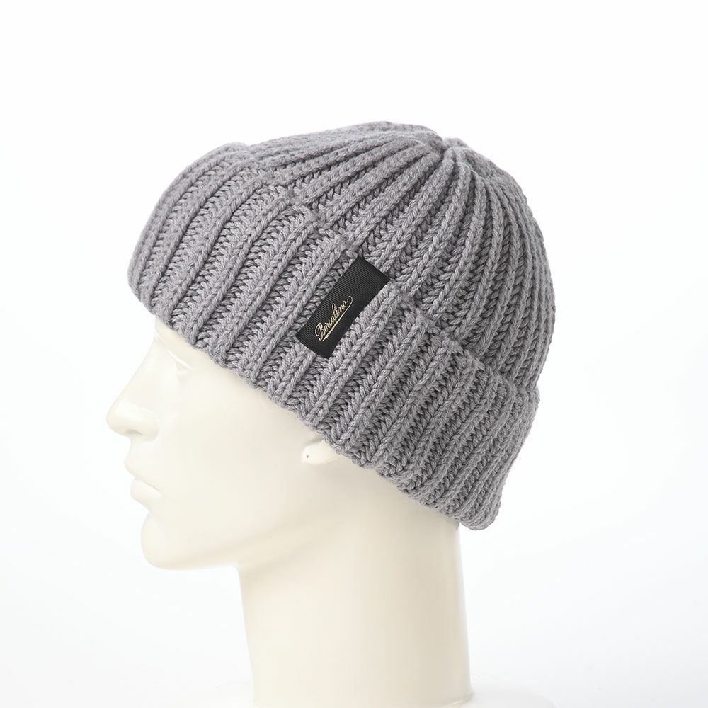 ボルサリーノのニット帽 Bell Rib Knit Beanie（ベル リブニット ビーニー） 130368 グレー