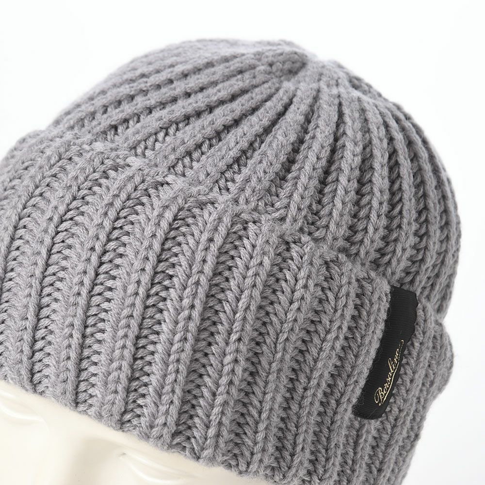 ボルサリーノのニット帽 Bell Rib Knit Beanie（ベル リブニット ビーニー） 130368 グレー