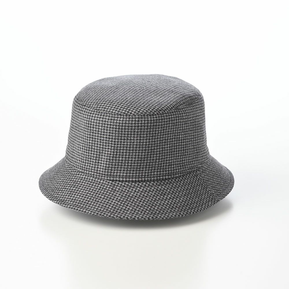 ボルサリーノのバケットハット Morgan bucket hat Houndstooth（モーガン バケットハット ハウンドトゥース） B32099 ブラック