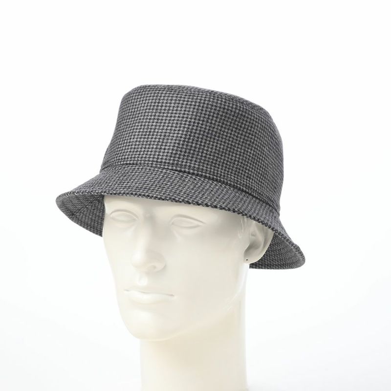 ボルサリーノのバケットハット Morgan bucket hat Houndstooth（モーガン バケットハット ハウンドトゥース） B32099 ブラック