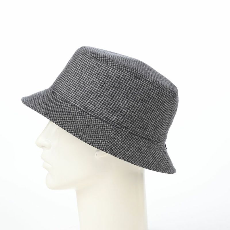 ボルサリーノのバケットハット Morgan bucket hat Houndstooth（モーガン バケットハット ハウンドトゥース） B32099 ブラック