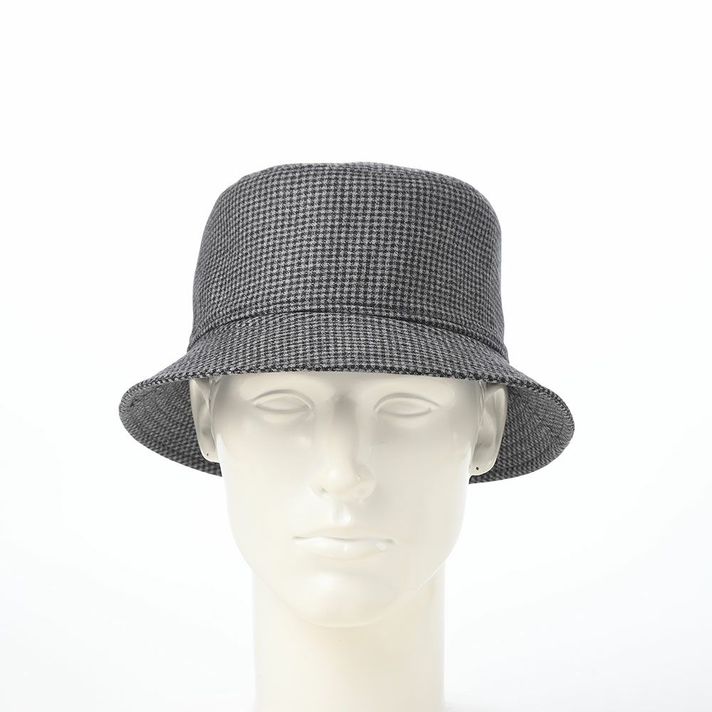 ボルサリーノのバケットハット Morgan bucket hat Houndstooth（モーガン バケットハット ハウンドトゥース） B32099 ブラック