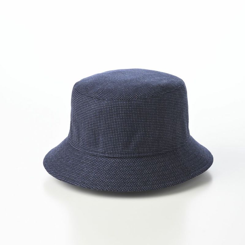 ボルサリーノのバケットハット Morgan bucket hat Houndstooth（モーガン バケットハット ハウンドトゥース） B32099 ブルー