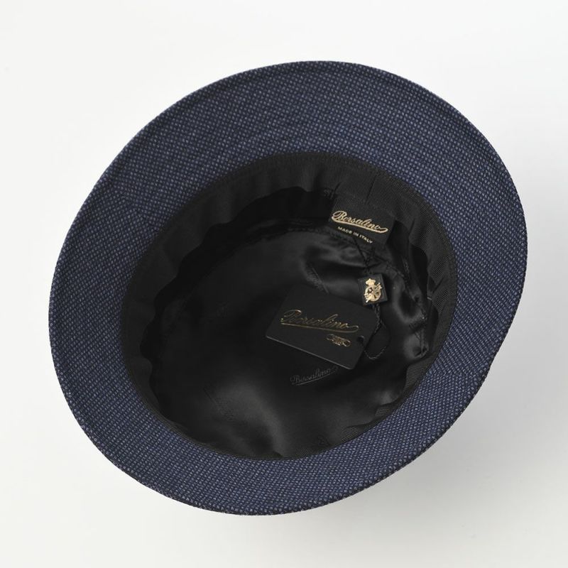 ボルサリーノのバケットハット Morgan bucket hat Houndstooth（モーガン バケットハット ハウンドトゥース） B32099 ブルー