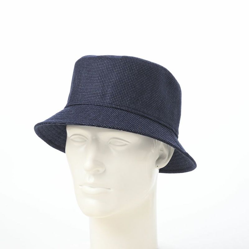 ボルサリーノのバケットハット Morgan bucket hat Houndstooth（モーガン バケットハット ハウンドトゥース） B32099 ブルー