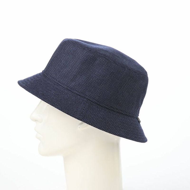 ボルサリーノのバケットハット Morgan bucket hat Houndstooth（モーガン バケットハット ハウンドトゥース） B32099 ブルー