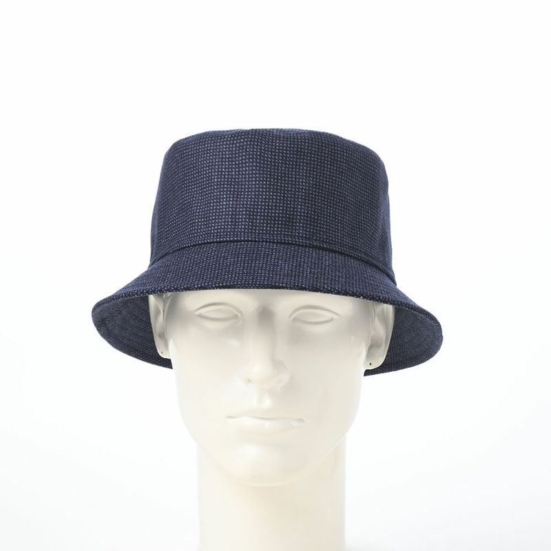 ボルサリーノのバケットハット Morgan bucket hat Houndstooth（モーガン バケットハット ハウンドトゥース） B32099 ブルー