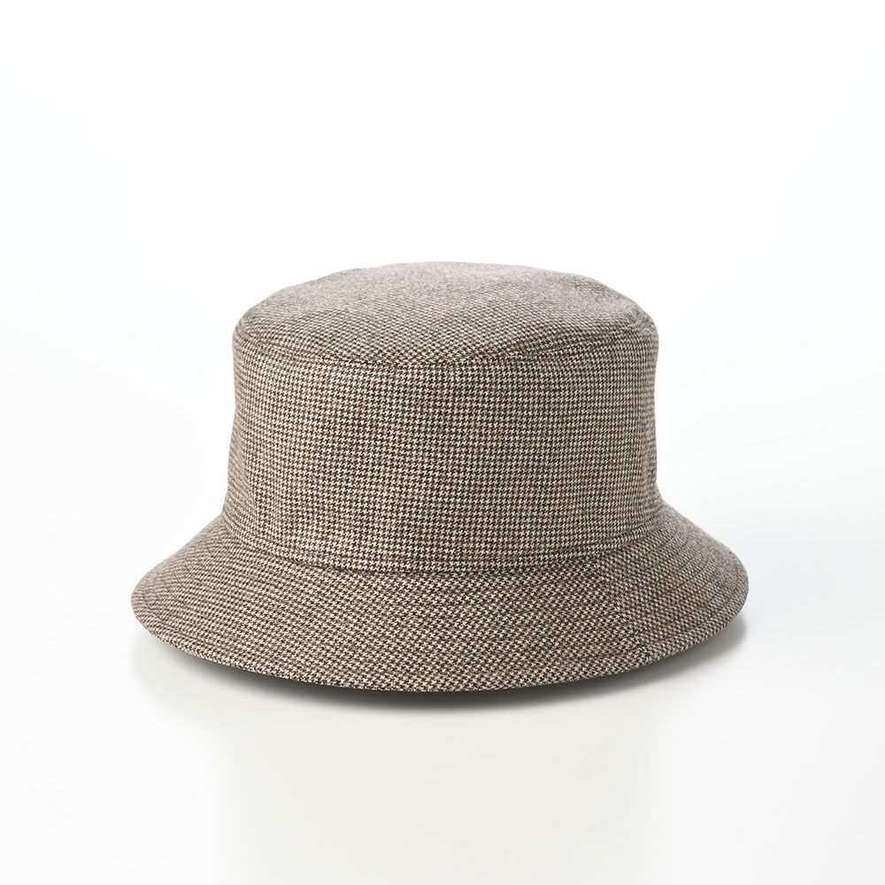 ボルサリーノのバケットハット Morgan bucket hat Houndstooth（モーガン バケットハット ハウンドトゥース） B32099 ブラウン