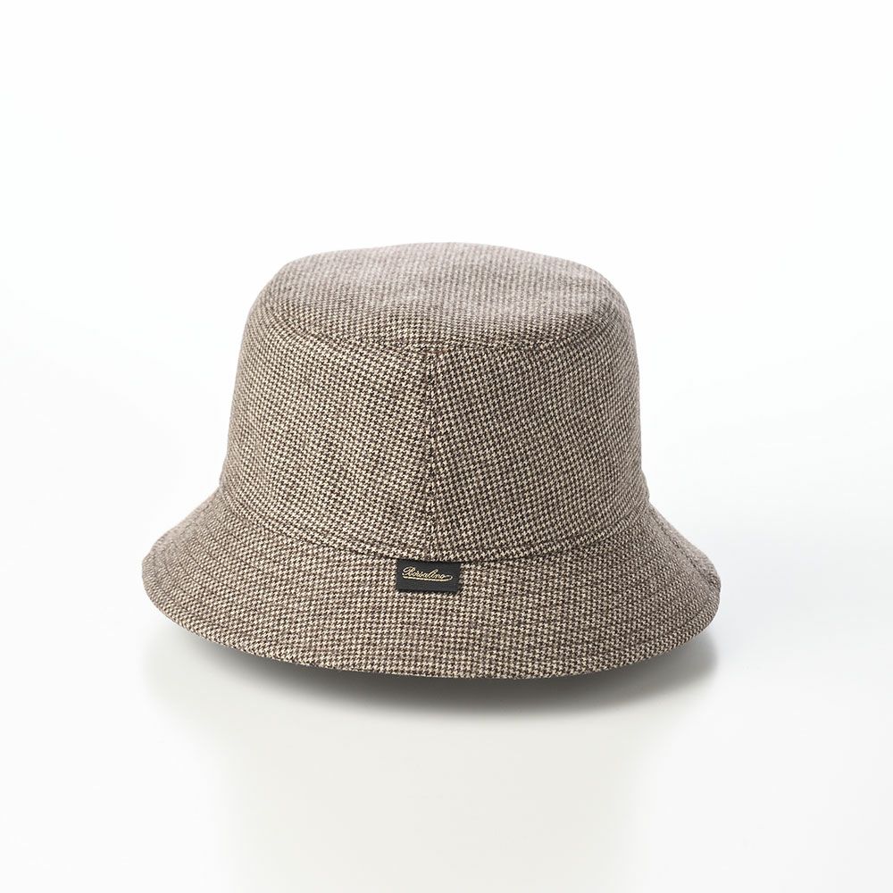 ボルサリーノのバケットハット Morgan bucket hat Houndstooth（モーガン バケットハット ハウンドトゥース） B32099 ブラウン