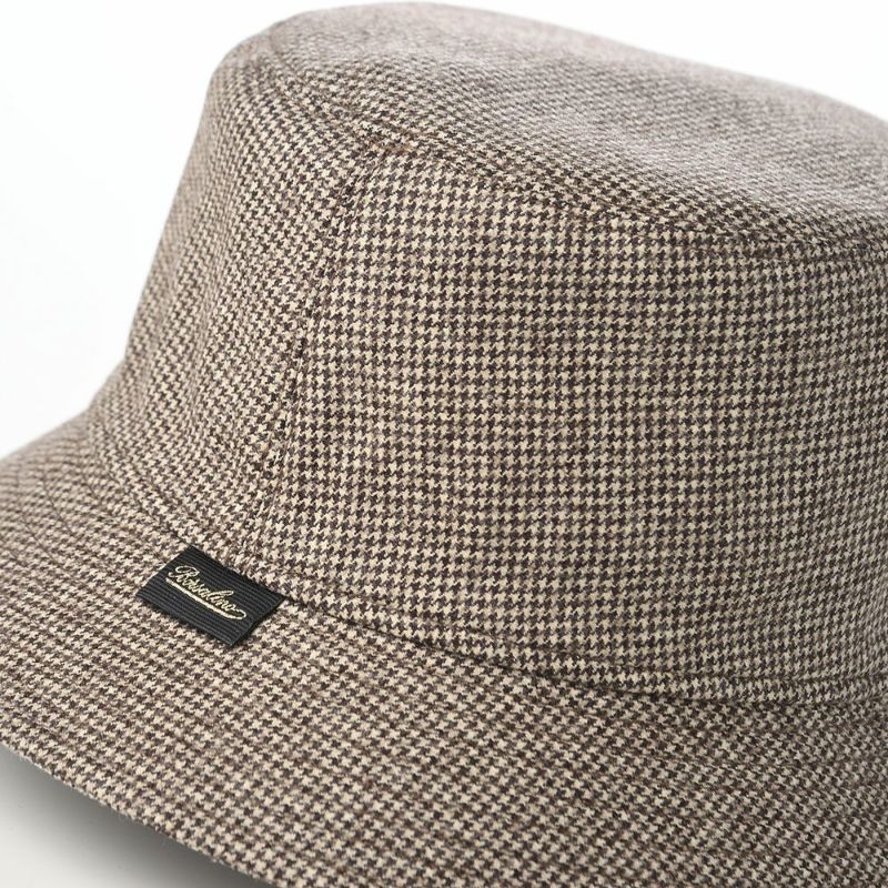ボルサリーノのバケットハット Morgan bucket hat Houndstooth（モーガン バケットハット ハウンドトゥース） B32099 ブラウン
