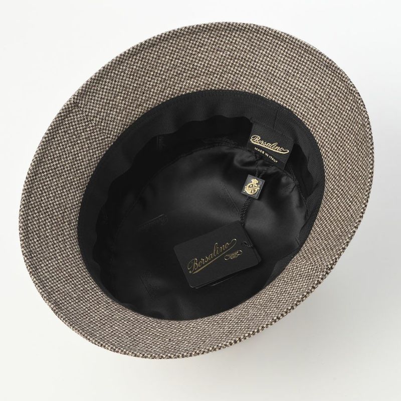 ボルサリーノのバケットハット Morgan bucket hat Houndstooth（モーガン バケットハット ハウンドトゥース） B32099 ブラウン