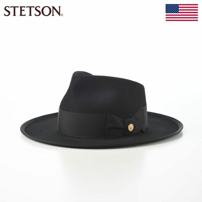 ステットソンのフェルトハット 160th JP OPENCRPWN（160th JP オープンクラウン） SE828 ブラック