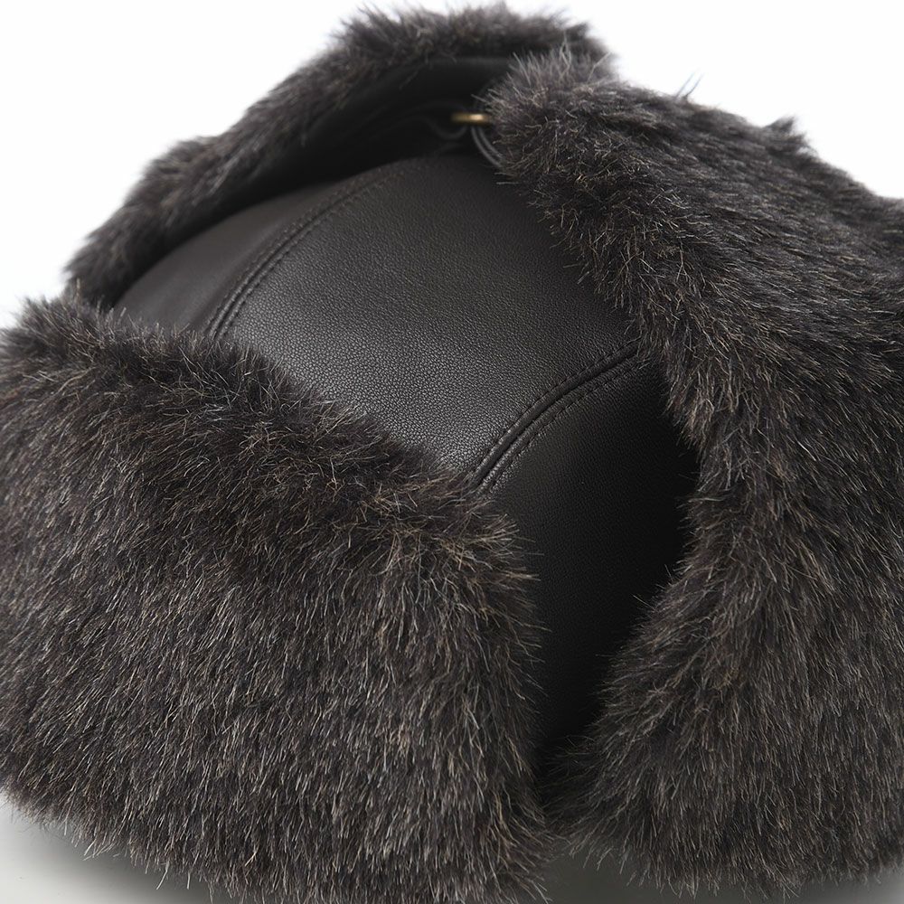 ステットソンの飛行帽 LAMB LEATHER FLIGHT CAP（ラムレザー フライトキャップ） SE840 ダークブラウン