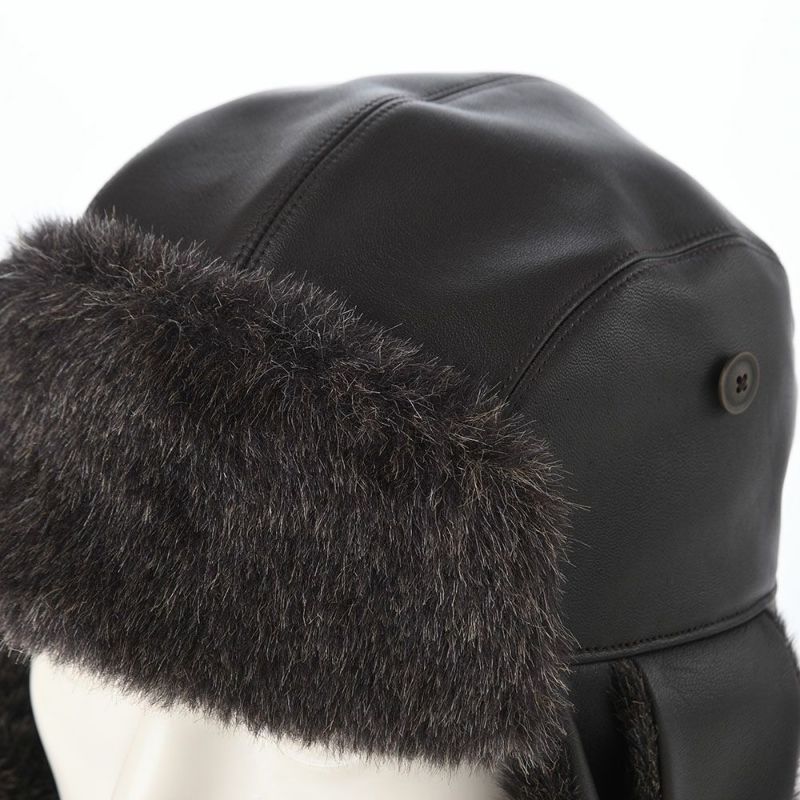 ステットソンの飛行帽 LAMB LEATHER FLIGHT CAP（ラムレザー フライトキャップ） SE840 ダークブラウン