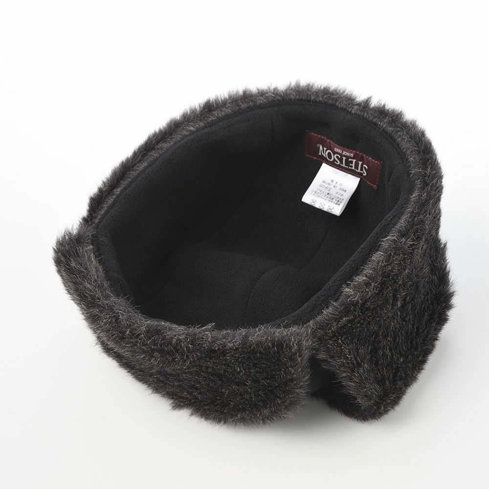 ステットソンの飛行帽 LAMB LEATHER FLIGHT CAP（ラムレザー フライトキャップ） SE840 ダークブラウン