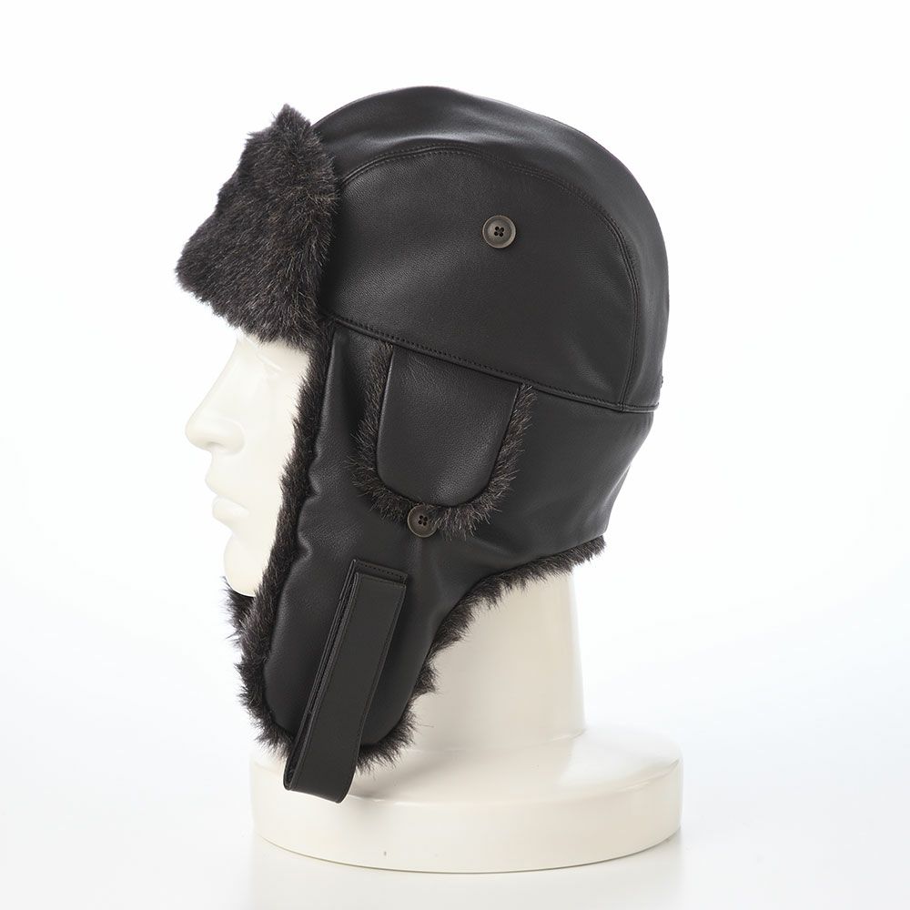 ステットソンの飛行帽 LAMB LEATHER FLIGHT CAP（ラムレザー フライトキャップ） SE840 ダークブラウン