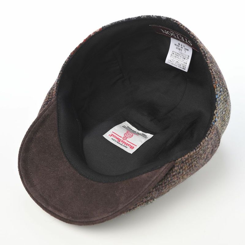 ステットソンのハンチング HARRISTWEED FIVE PATCHWORK HUNTING（ハリスツイード ファイブパッチワーク ハンチング） SE841 ブラウン