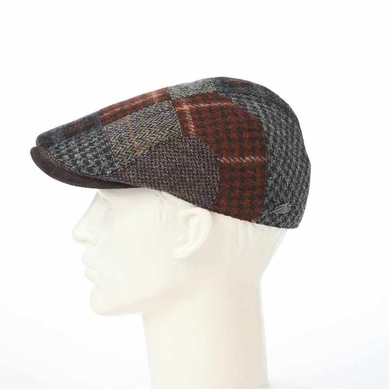 ステットソンのハンチング HARRISTWEED FIVE PATCHWORK HUNTING（ハリスツイード ファイブパッチワーク ハンチング） SE841 ブラウン