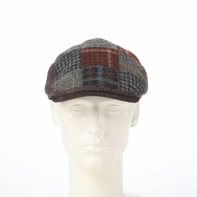 ステットソンのハンチング HARRISTWEED FIVE PATCHWORK HUNTING（ハリスツイード ファイブパッチワーク ハンチング） SE841 ブラウン
