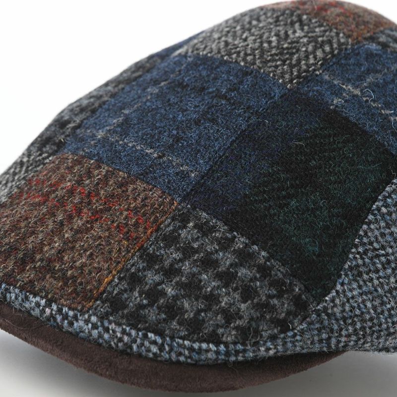 ステットソンのハンチング HARRISTWEED FIVE PATCHWORK HUNTING（ハリスツイード ファイブパッチワーク ハンチング） SE841 ネイビー